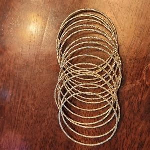 Gold Tone Bangle Bracelets